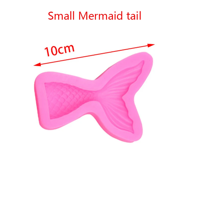 3D 인어 꼬리 실리콘 몰드 컵케이크 토퍼 퐁당 몰드 케이크 장식 도구 DIY 베이킹 캔디 클레이 초콜릿 검페이스트 몰드