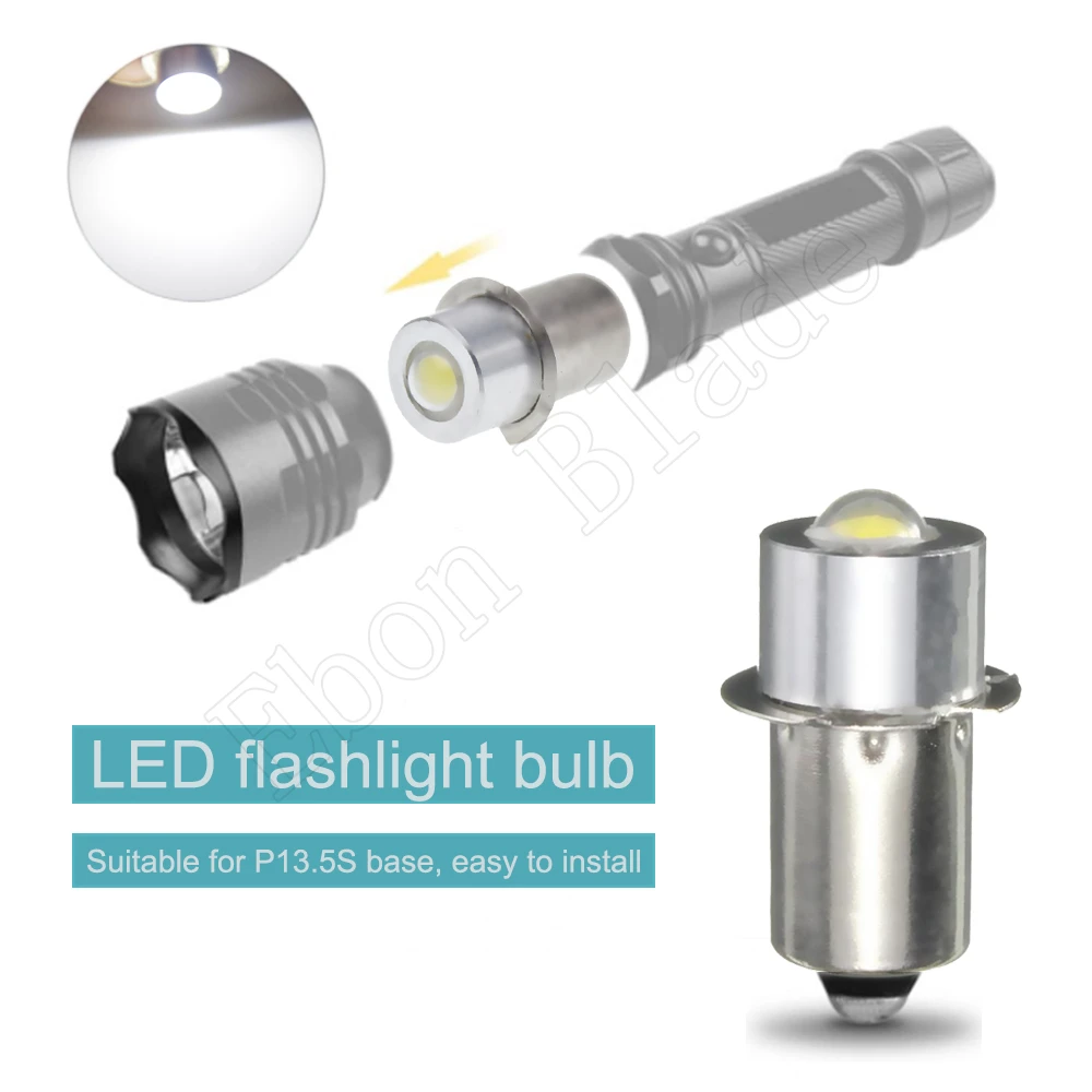 1PCS P13.5S PR2 High Power LED Upgrade Bulb for Maglite Flashlights Torch 3V-18V 6V 3V