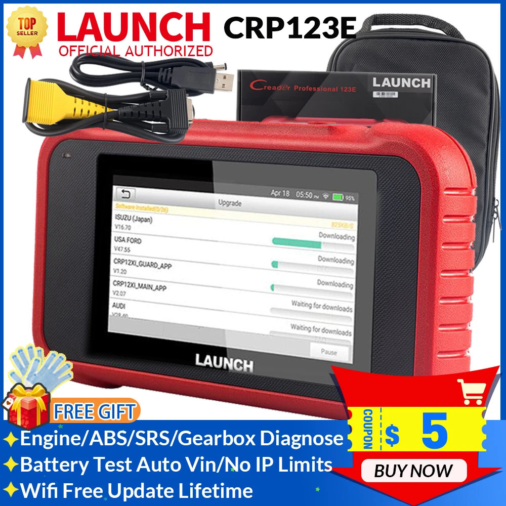 Launch Crp123e Obd2 Scanner For Engine/abs/srs/transmission Auto Vin Wifi Free Update Launch