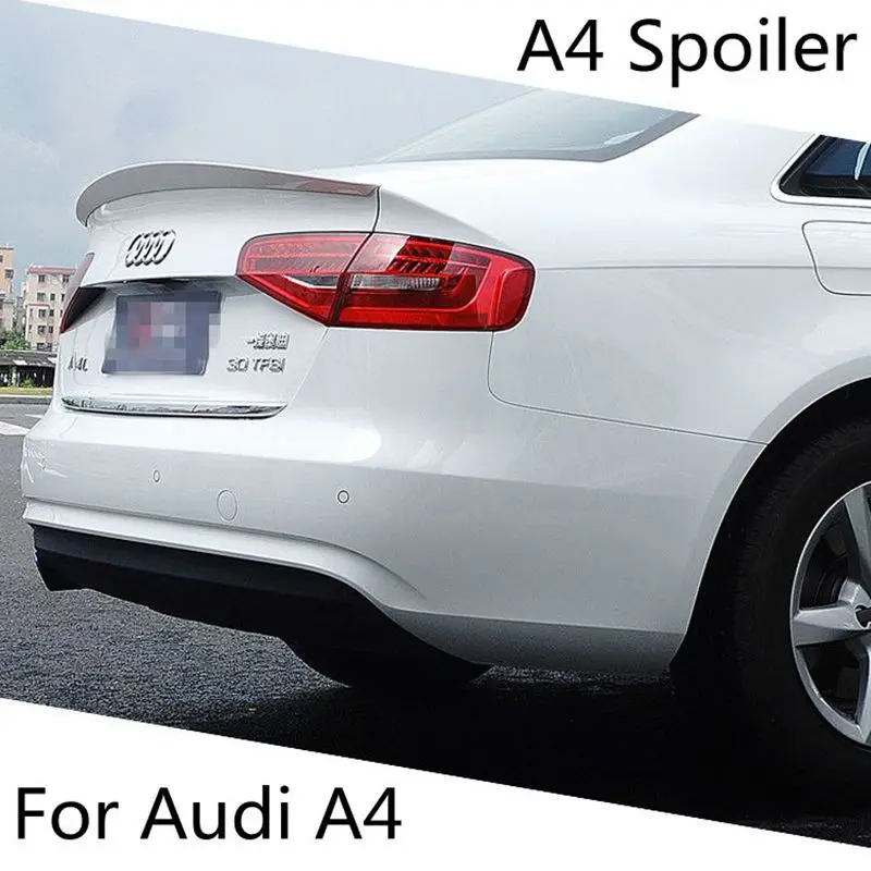 Неокрашенный задний спойлер из АБС пластика для Audi A4 B8 B9 2009 2010 2011 2012 2013 2014 2015