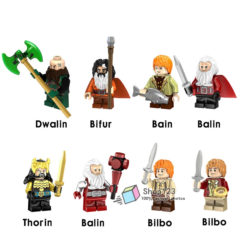 80 шт./лот The Lord Of The Rings Dwalin Bifur Bain Balin Thorin Коллекция строительных блоков для подарка игрушки для детей