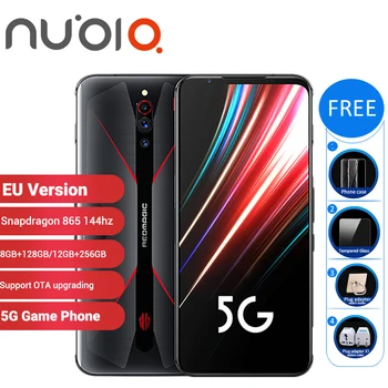 Перейти на Алиэкспресс и купить Игровой смартфон Nubia Red Magic 5G, 128 Гб ПЗУ, 8 ГБ ОЗУ 6,65 дюйма, Snapdragon 865 NFC Redmagic 5G