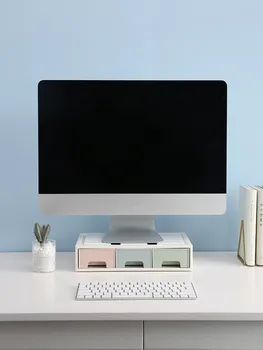 

Plastic Office Laptop Computer Monitor Stand Neck Protection Desktop Monitor Riser Desk Supplies Desktop Organizer