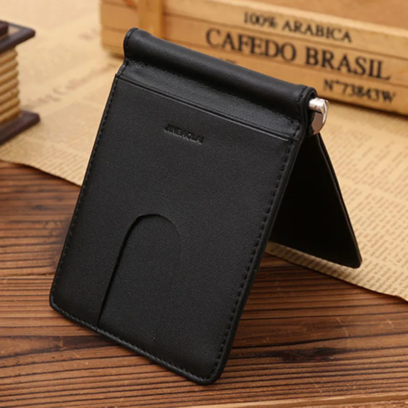

Mini Slim Portable with Card Slot Pull Design Soft PU Leather Wallet Male Coin Purse Short Casual Business Money Clip Man Wallet