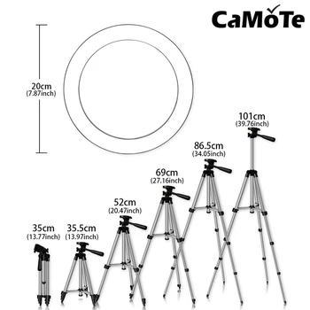 

6-inch Multifunctional tripod ring flash Selfie Light for Live Stream/Makeup/YouTube Video, Dimmable Beauty Ringlight with T