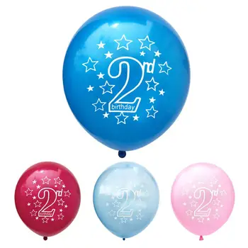 

10pcs Baby Shower Boy Girl Latex Balloons Set My 1st 2st Birthday Party Decoration Kids Happy Birthday Balloon 1 2 Year Old