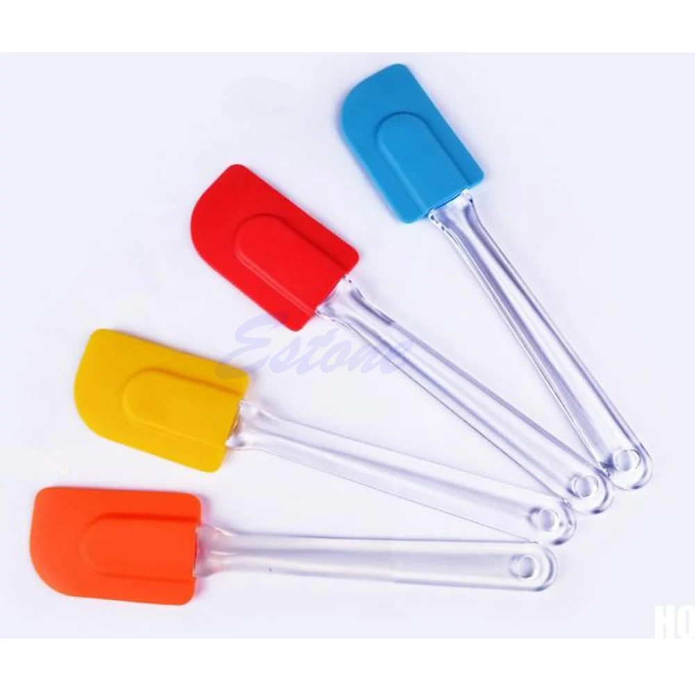 

Silicone Cake Cream Butter Oil Bread Scraper Spatula Mixing Baking Tool New