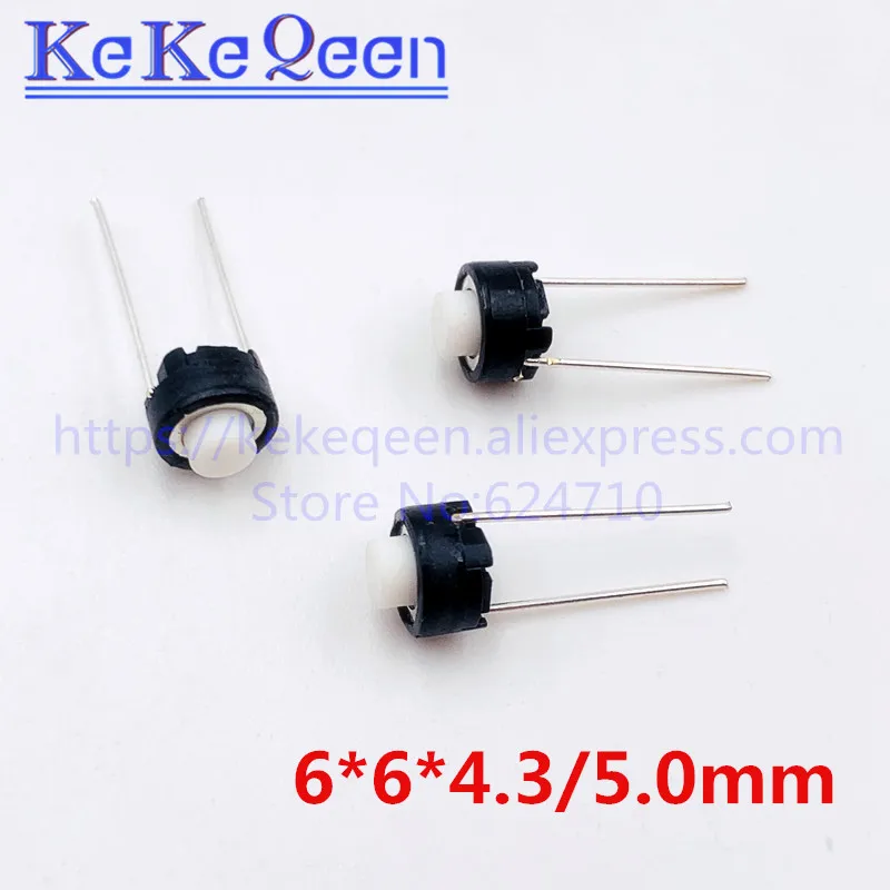 100pcs SKRGAED010 Tact Switch 6*6*4.3/6*6*5 Touch switch button 6*6*4.3mm/6*6*5mm DIP Tactile Tact Push Button Micro Switch