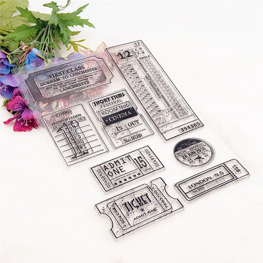 15.5*21.5CM Bill Transparent Clear Stamps / Silicone Seals Roller Stamp For DIY Scrapbooking Photo Album/Card Making