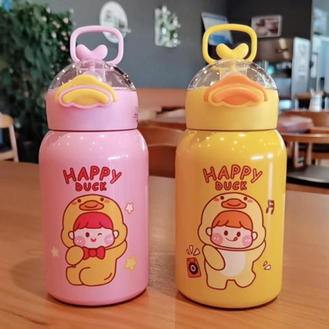 Children Thermos Cute Baby Water Bottle 360ml Straw Insulated Cup Cartoon  Bunny Kawaii Tumbler Portable 316 Safety Vacuum Flasks - AliExpress