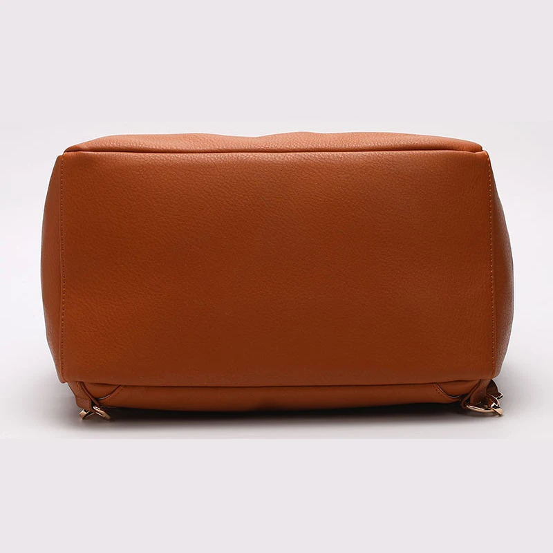 PU Leather Baby Diaper Bag Backpack Multifunctional Large Capacity Nappy Bag Backpack Baby Bag + Changing Pad + Stroller Straps