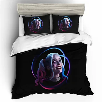 

A Bedding Set 3D Printed Duvet Cover Bed Set Suicide Squad Harley Quinn Home Textiles Bedclothes with Pillowcase #FPHL14