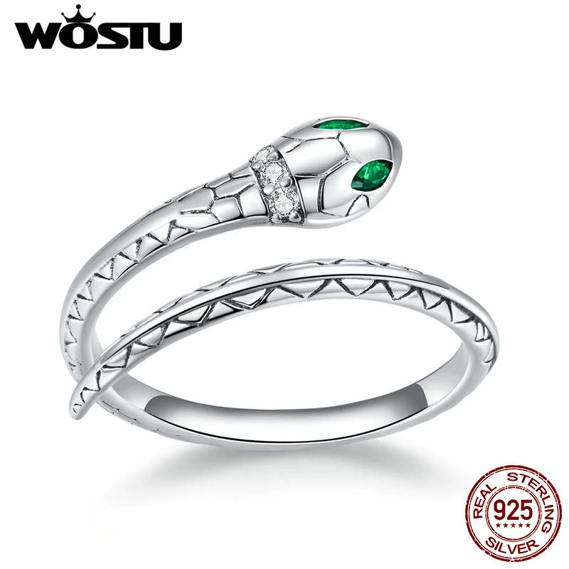 WOSTU 925 Sterling Silver Original Ring Adjustable Animal Open