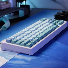 

142 Iceberg Keycaps For Mechanical Game Keyboard Original Outline Ice Blue Creative PBT Keycap Cherry Mx Switch