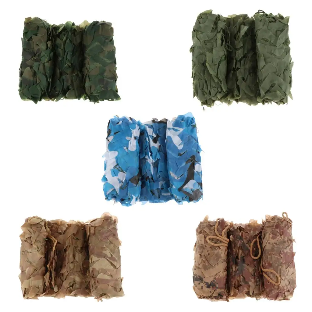 2mx3m Hunting Camping Woodland Double-sided Camouflage Net Camo Netting Hide Cover Sunshade Shelter