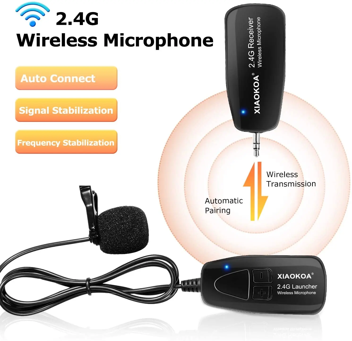 sistema de microfone sem fio com lapela