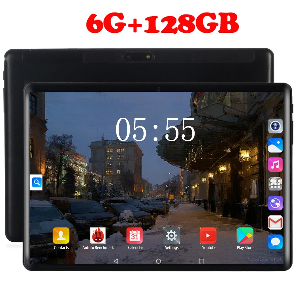 6 ГБ 128 10 дюймов 2.5D стеклянный экран планшет LTE Core Dual SIM 4G FDD 5 0 MP GPS Android 8 google IPS