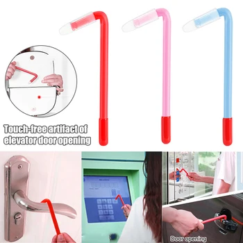 

Newly Elevator Button Stick Touching Free Door Open Handle Contactless Button Protection Appliances