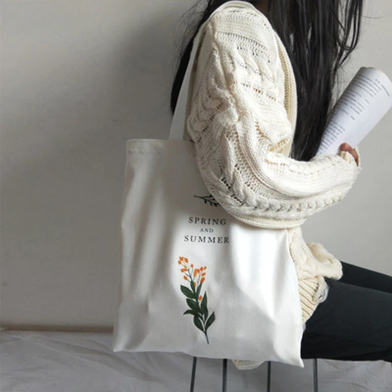 Женская Студенческая сумка на плечо с цветочным принтом, холщовая молния для мобильного телефона, дорожная K-BEST