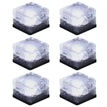 Водонепроницаемый открытый солнечный светильник s садовый светильник s ледяной напольный светильник подземный газонный светильник стеклянный садовый светильник s