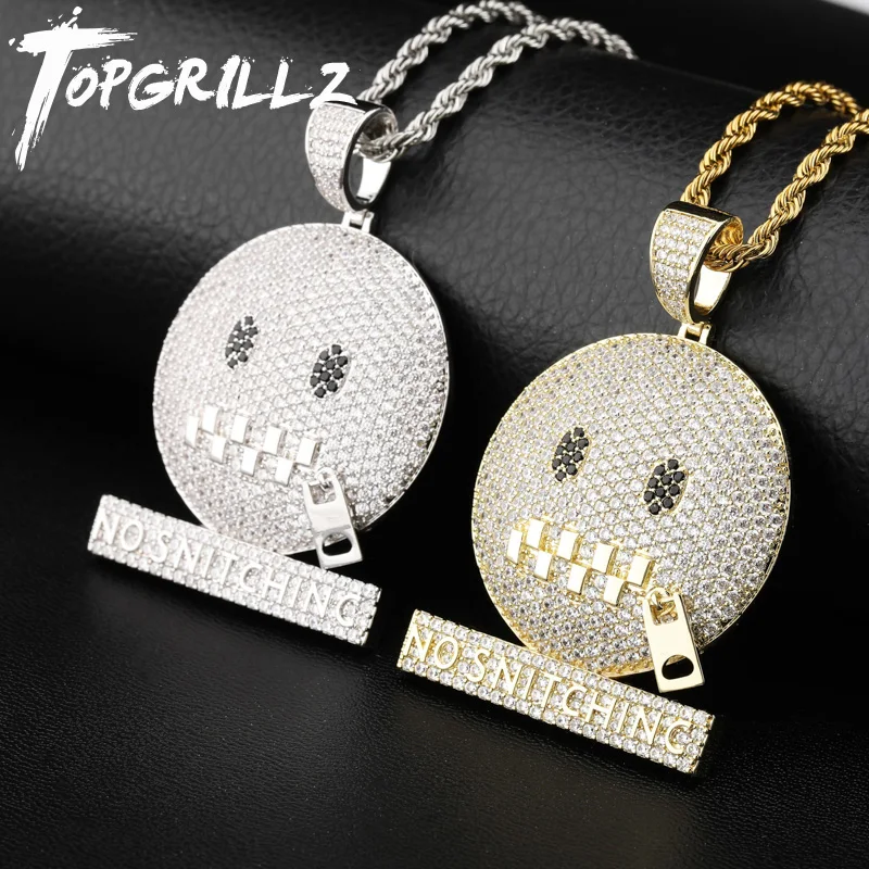 Мужская подвеска на молнии TOPGRILLZ ожерелье золотистого/серебристого цвета с