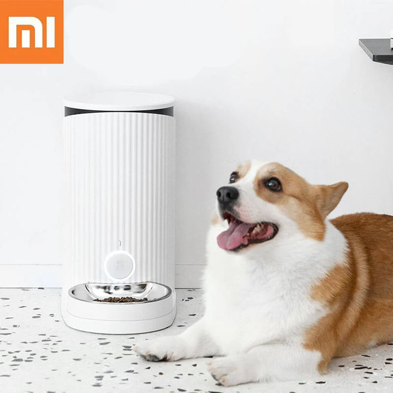Смарт-кормушка Xiaomi для домашних животных моющаяся кошка собака автоматическая подача приложение дистанционное управление 2 кг Высокая емкость для домашних животных еда для умного дома
