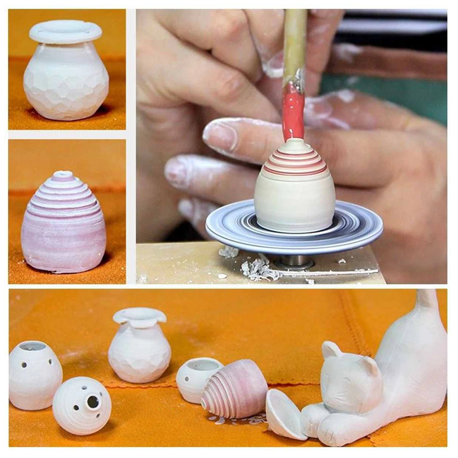 

Turning Electric Pottery Wheel USB Ceramic Machine 5V-9V Ceramic Clay Potter Kit For Ceramic Work Ceramics