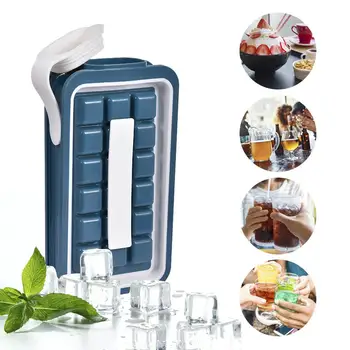 

Homemade Silicone Ice Cube Maker Safe Multi-purpose Insulation Ice Mould Tray with Switchable Lid for families parties and bars