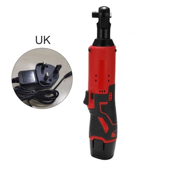 

45Nm 300rpm 12V Cordless Electric Ratchet Wrench 90 Degree Power Tool W/ Battery & Charger Copper Wire Motor Chuck 3/8\\\"