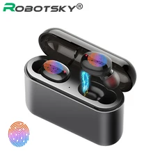 Наушники с сенсорным управлением TWS Bluetooth с 2600 мАч power Bank ушной крючок bluetooth-наушники беспроводные наушники гарнитура с микрофоном