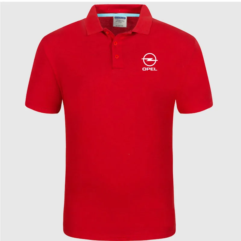 Логотип Opel, мужская летняя рубашка поло с коротким рукавом, Хлопковая весенняя повседневная мужская рубашка Поло