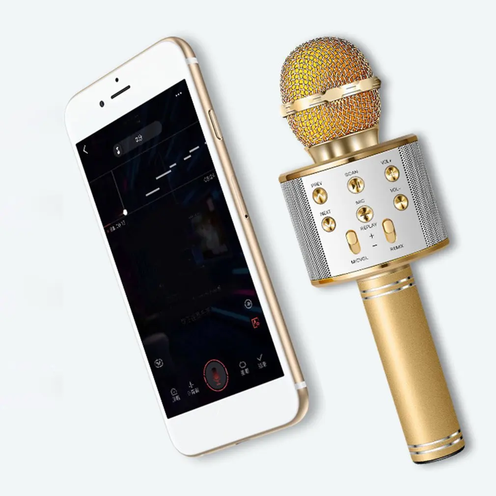 Bluetooth KTV беспроводной караоке ручной микрофон USB плеер Портативный