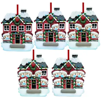 

2020 Quarantine Christmas Decoration DIY Personalized Christmas Tree Hanging Ornament Snowman Hut Pendant For Family Blessings