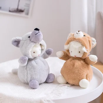 

Cute Plush Sheep Toy Stuffed 23cm Sheep Cosplay Wolf Frog Bear Rabbit Soft Doll Kids Toys Birthday Gift for Kids