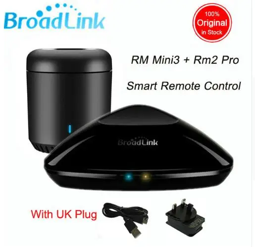 Новейший Broadlink RM Pro+ RM33 RM mini3 умный дом автоматизация wifi+ IR+ RF+ 4G универсальный контроллер для iOS Android - Цвет: UK Adapter PRO Mini3