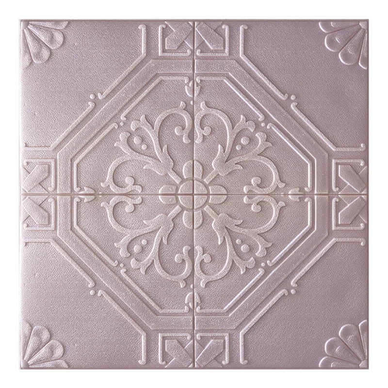 ROSE GOLD 3D пенопластовая Настенная Наклейка декоративная настенная бумага потолочное украшение ТВ фон 70*70*0,7 см наклейка на стену - Цвет: ROSE GOLD