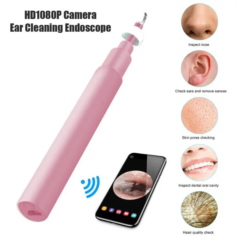 Беспроводной Эндоскоп для чистки ушей Otoscope 1080P HD 3,9 мм беспроводной цифровой эндоскоп для чистки ушей эндоскоп визуальный отоскоп