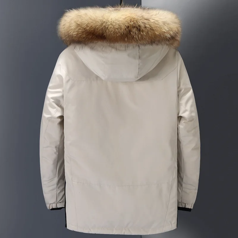 Пальто для мужчин, Верхняя теплая зимняя куртка, Мужская ветрозащитная Повседневная Верхняя одежда, толстое пальто средней длины, Мужская парка с капюшоном, Повседневная брендовая
