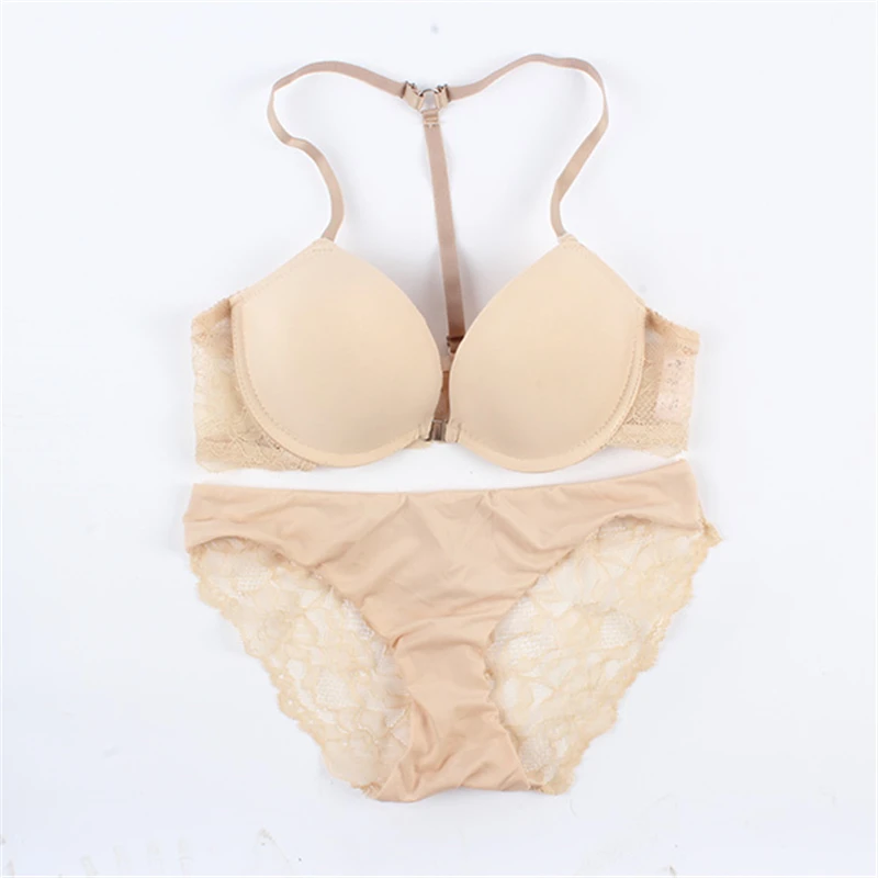 Стильный женский бюстгальтер пуш-ап с застежкой спереди, хлопок ...