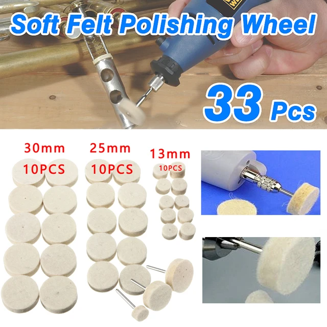 Felt Polishing Buffing Wheel for Dremel Rotary Tool Accessories Wool Felt  Polishing Pad Wheel Set for Rotary Tool - AliExpress