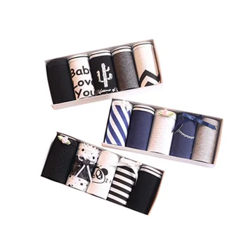 

5pcs/lot Women's Underwear Panty Cotton Ladies panties Breathable Seamless Sexy Briefs Cut Bow Bow Lingeries Calcinha