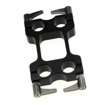 

DSLR 15mm Rod Clamp 4 Hole Offset Raiser Clamp For DSLR Shoulder Pad Mount 5D2