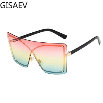 

Metal X Frame Siamese Oversized Sunglasses Women Luxury Large Driving Glasses Women Catwalk Fashion Glasses One Piece Sunglasses