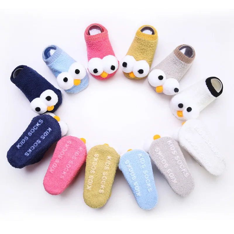 

Spring And Summer Autumn New Style Cartoon with Big Eye Baby Floor Socks Anti-slip Learner Babies' Socks 0-1-3-Year-Old CHILDREN