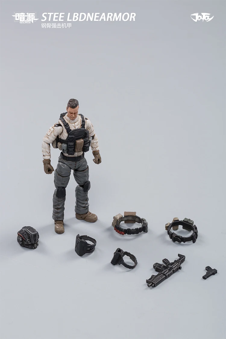 JOYTOY 1:25 фигурка робота Военная стальная кость Броня серая меха Коллекция Модель игрушки Рождественский подарок