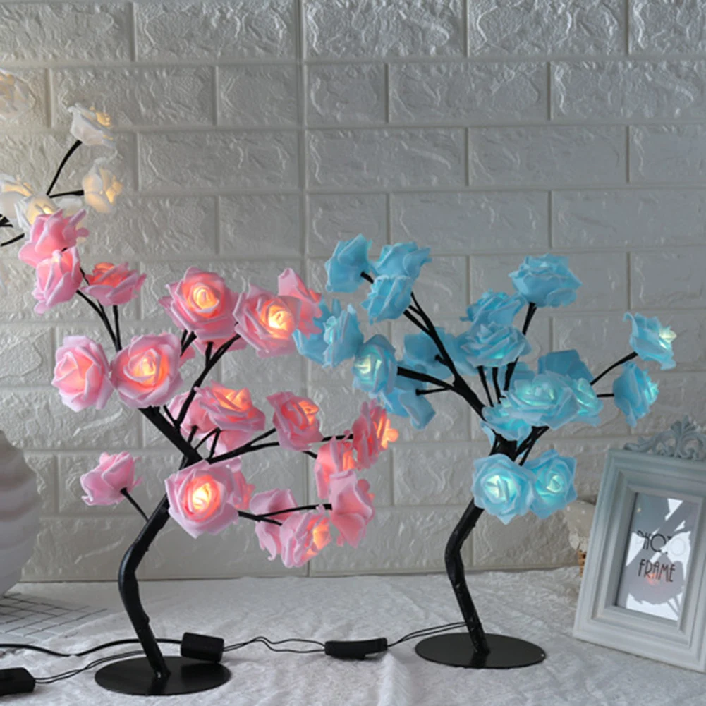 

Bonsai Tree Light Tree LED Flower Rose Light Adjustable Branches for Room Decoration Bar Shop Wedding Ceremony Party Gifts