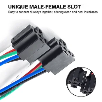 

30A Fuse Relay Switch Harness Set Kit 12V DC 4-Pin SPST Automotive Relays