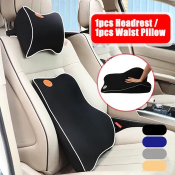 

Car Headrest Pillow Neck Rest Back Cushion Support Waist Pillow Memory Cotton For Home Office Auto Universal