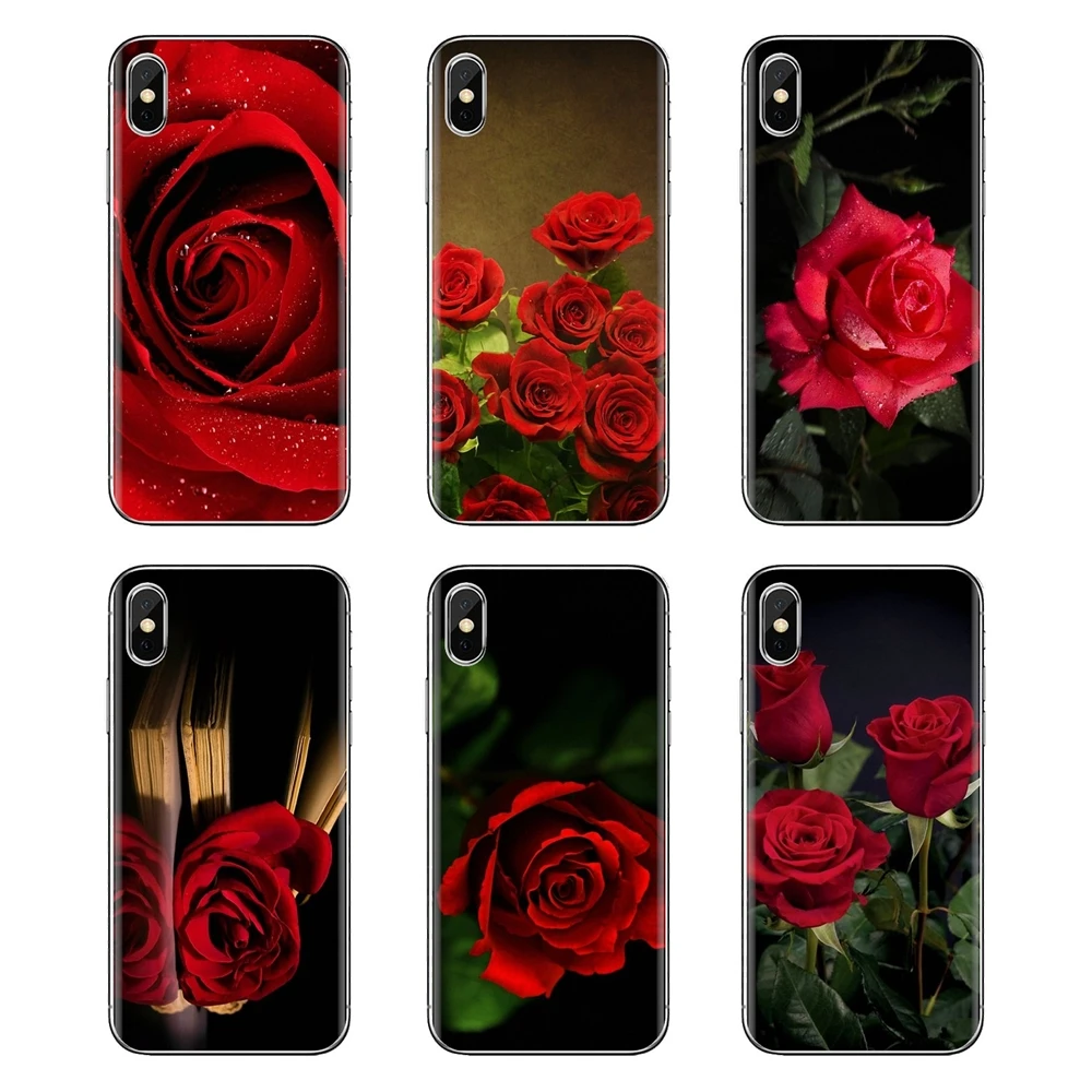 Красные розы цветы для Xiao mi 6 A1 Max x 2 5X 6X Red Note 5 5A 4X 4A A4 4 3 Plus Pro мягкие прозрачные чехлы