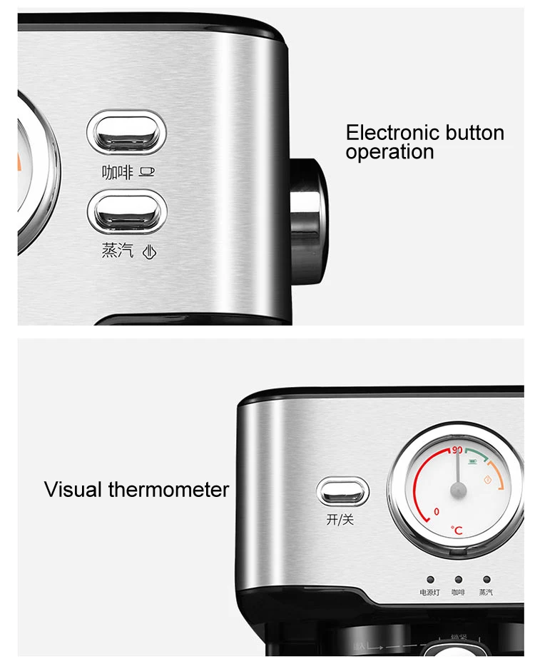 20Bar Эспрессо кофеварка, Паровая электрическая пена, большой контейнер с водой, кофейник, Эспрессо Машина